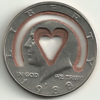 Double Heart with Halo Coin